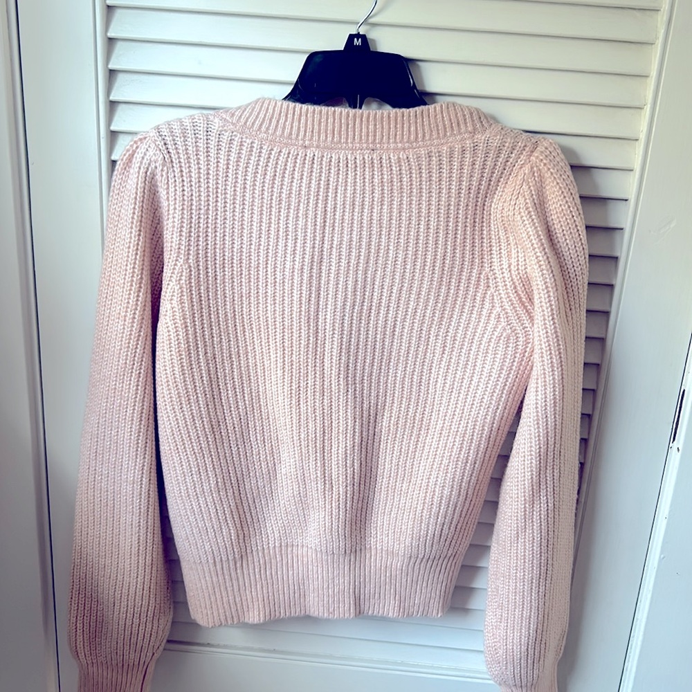 WHBM White House black market pink women’s sweater large - Picture 6 of 8